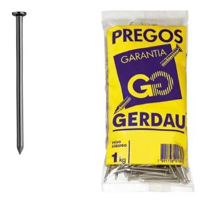 Imagem de Prego Gerdau com Cabeça 19x27 1kg - Embalagem com 20 Unidades