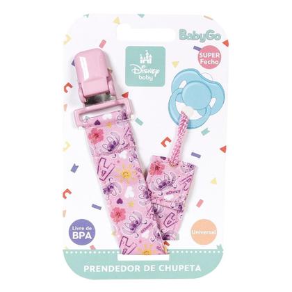 Imagem de Prendedor Chupeta Super Fecho Angel Stitch Rosa BabyGo