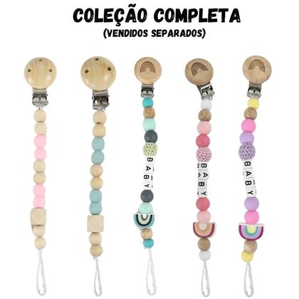 Imagem de Prendedor de Chupeta Baby Miçangas Trava Clipe Livre BPA Verde - Castela