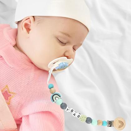 Imagem de Prendedor de Chupeta Baby Miçangas Trava Clipe Livre BPA Verde - Castela