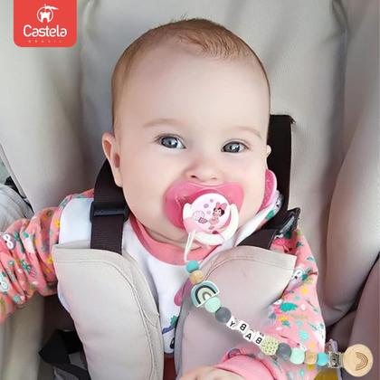 Imagem de Prendedor de Chupeta Baby Miçangas Trava Clipe Livre BPA Verde - Castela