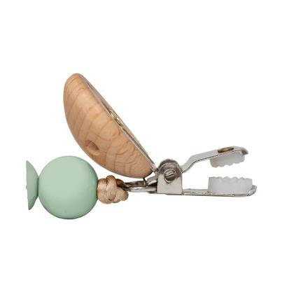 Imagem de Prendedor De Chupeta Bambu e Silicone Verde Buba