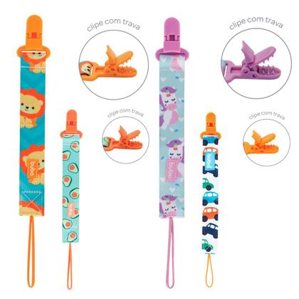 Imagem de Prendedor de Chupeta Clipe Com Trava Bico Bebê Buba