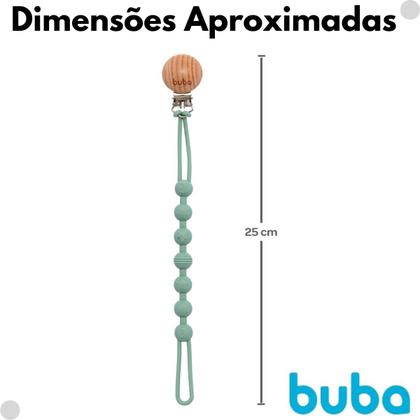 Imagem de Prendedor de Chupeta Em Silicone Verde Livre BPA - Buba