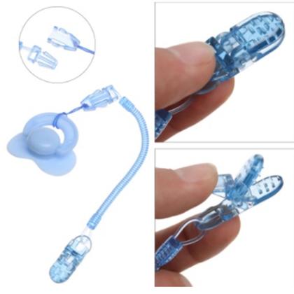 Imagem de Prendedor de chupeta modelo mola bico bebe universal com trava