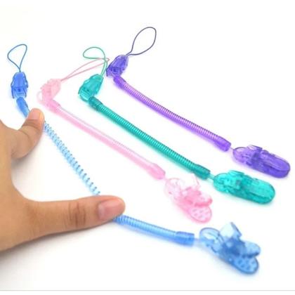 Imagem de Prendedor de chupeta modelo mola bico bebe universal com trava