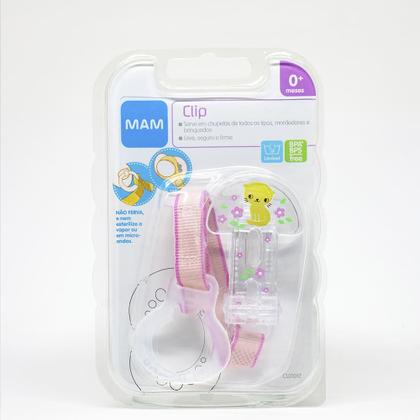 Imagem de Prendedor de Chupetas MAM Clip Meninas Rosa