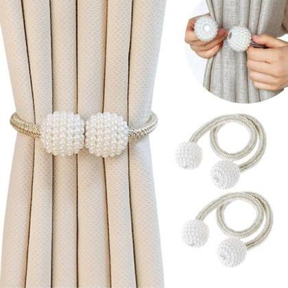 Imagem de Prendedor De Cortinas 2 Unidades Com Imã Magnético Cinto P/ Cortina