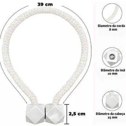 Imagem de Prendedor De Cortinas 2 Unidades Com Imã Magnético Cinto P/ Cortina