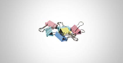 Imagem de Prendedor De Papel Binder Clip 25mm Tom Pastel 4 Cores 48 Unidades BRW