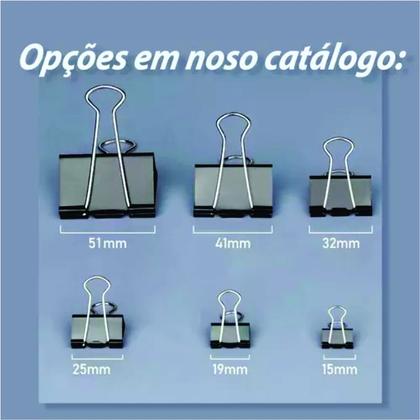Imagem de Prendedor de papel Binder Clip BRW 32mm caixa com 24un