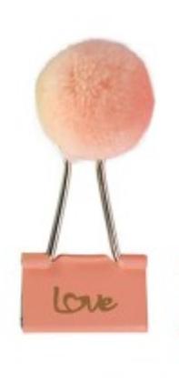 Imagem de Prendedor de Papel Colorido com Pompom 32mm Molin