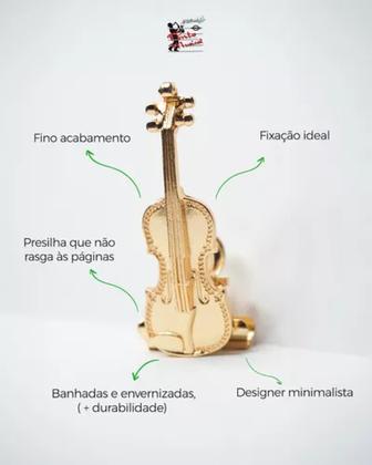Imagem de Prendedor De Partitura/hinário De Luxo Violino - 2 Unidades