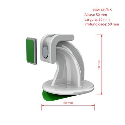 Imagem de Prendedor de porta magnético adesivo para porta pivotante Branco - 2 unidades