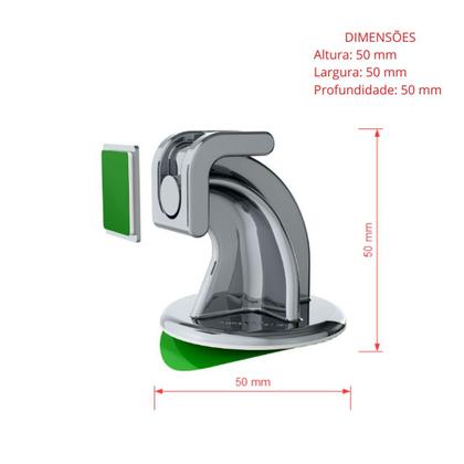 Imagem de Prendedor de porta magnético adesivo para porta pivotante Cromado - 10 unidades