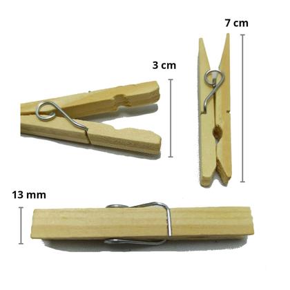 Imagem de Prendedor de Roupa de Madeira Quatro Estações Sustentável e Resistente Para Varal 3 Dúzias 36 unidades