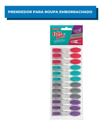 Imagem de Prendedor Para Roupa Emborrachado 12und- Esfrebom - Bettanin Cor Colorido