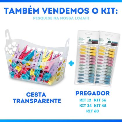 Imagem de Prendedor Para Roupa Emborrachado 48 Unidades Colorido