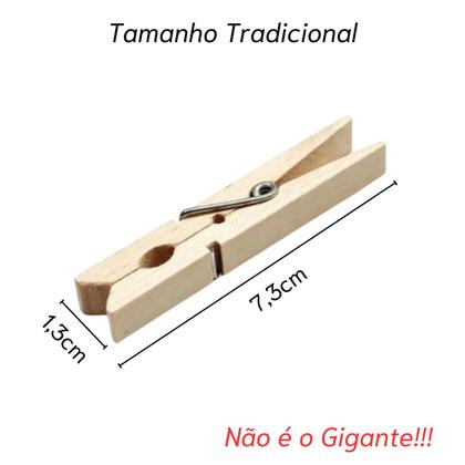 Imagem de Prendedor pregador de roupa madeira pequeno com 36 unidades