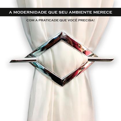 Imagem de Prendedor Presilha De Cortina Losango Cromado 2 Unidades