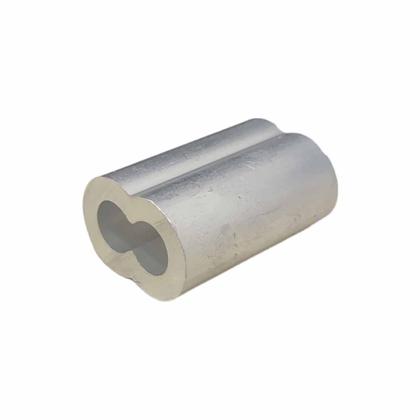 Imagem de Prensa Cabo em Alumínio Alloy 1/4 para Cabo de Aço 50 Un