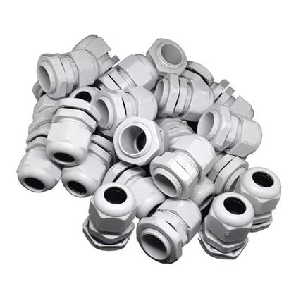 Imagem de Prensa Cabo PG21 Rosca PVC P/ Cabo 13 á 18mm Cinza Elitek