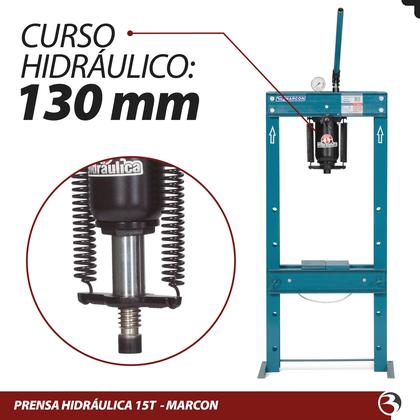 Imagem de Prensa Hidráulica 15 Toneladas Desmontável Com Manômetro Marcon Mph-15d