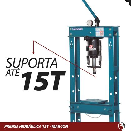 Imagem de Prensa Hidráulica 15 Toneladas Desmontável Com Manômetro Marcon Mph-15d