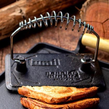 Imagem de Prensador Retangular Alça de Espiral Panela Mineira 18x11cm