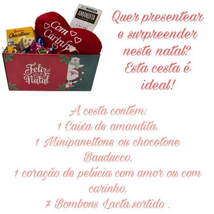 Imagem de Presente Cesta de Natal Chocolates Chocottone Pelúcia Top