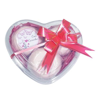 Imagem de Presente Coração Com Sabonetes Natura + Sacola Lembrancinha Natal Mulher Mãe Aniversário Namorada
