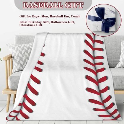 Imagem de Presente de aniversário Throw Blanket AUIVTY Baseball para meninos de 8 a 12 anos