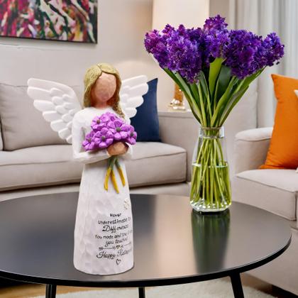 Imagem de Presente de aposentadoria Sculpture AUKEST para mulher de 13 cm roxo