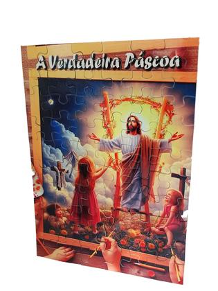 Imagem de Presente de Páscoa Exclusivo Doces + Quebra-cabeça A verdadeira Páscoa de 60 peças