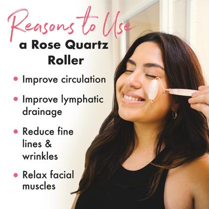 Imagem de Presente de relaxamento Face Roller Beauty by Earth Rose Quartz