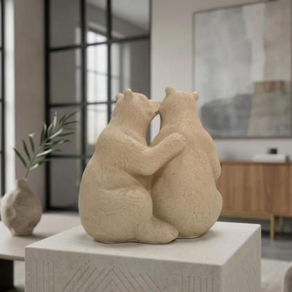 Imagem de Presente Dia Dos Namorados Enfeite Decorativo Casal Ursos Minimalista Off White VÁRIAS VARIEDADES