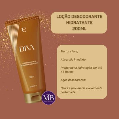 Imagem de Presente Eudora Diva Colônia Mulher Creme Corporal e Perfume