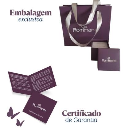 Imagem de Presente Feminino Rommanel Kit Colar + Brincos Rosas Vazadas Banhado Ouro 18k