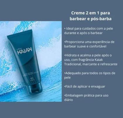 Imagem de Presente Kaiak Deo Corporal Kaiak Tradicional Natura + Creme Barba e Corpo 2x1 100ml