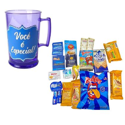 Imagem de Presente Kit café da manhã guloseimas e bebidas-19 itens
