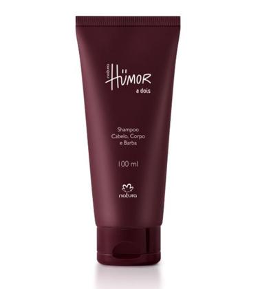 Imagem de Presente Masculino Natura Humor à Dois Colônia Miniatura 25ml + Shampoo 3 em 1 100ml + Sacola