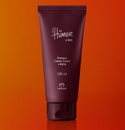 Imagem de Presente Masculino Natura Humor à Dois Colônia Miniatura 25ml + Shampoo 3 em 1 100ml + Sacola