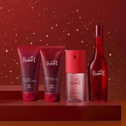 Imagem de Presente Natura Meu Primeiro Humor 4 produtos Colônia Feminina 75ml + Desodorante Corporal 100ml + Geleia Desodorante +G