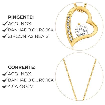 Imagem de Presente Para A Minha Futura Esposa Colar Banhado a Ouro 18K Com Caixa e Cartão