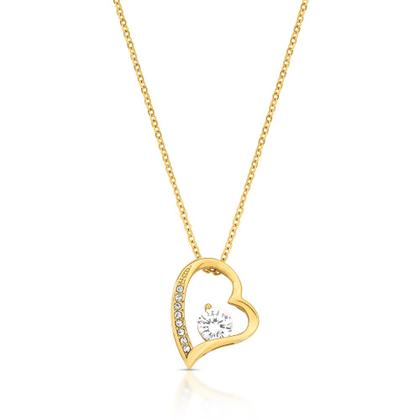 Imagem de Presente Para Esposa Colar Banhado a Ouro 18K Com Mensagem Emocionante e Caixa
