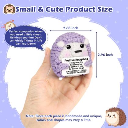 Imagem de Presente positivo engraçado de crochê Hedgehog Sensi Blue para adultos