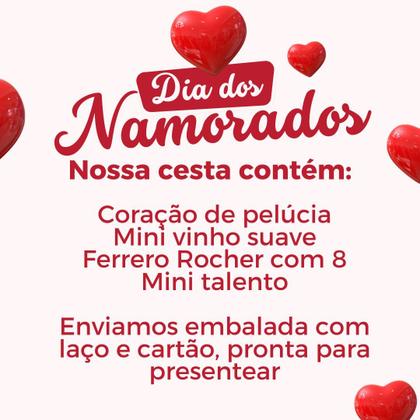 Imagem de Presente Romântico Cesta com Chocolates Dia dos Namorados