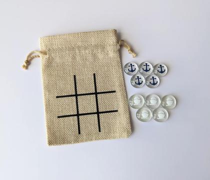 Imagem de Presente Tic Tac Toe Game Fish Extender com design de navio e âncora