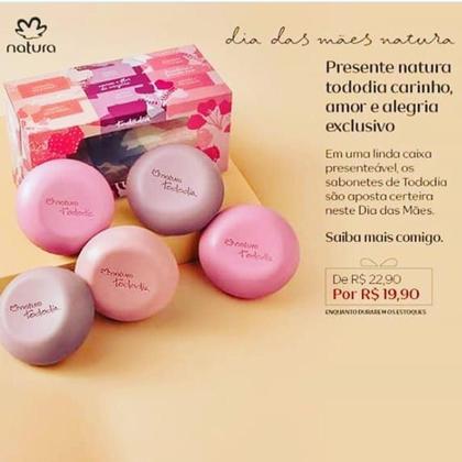 Imagem de Presente Todo dia Sabonetes Sortidos Amor e Carinho 5un de 90g cada - Natura