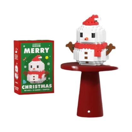 Imagem de Presentes De Natal Para Crianças, Quebra-Cabeça De Blocos De Construção Micro Do Papai Noel E Rena,